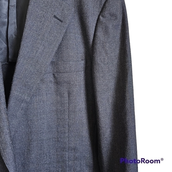 Brooks Brothers 100% Wool grey plaid unlined suit blazer jacket - Picture 8 of 11